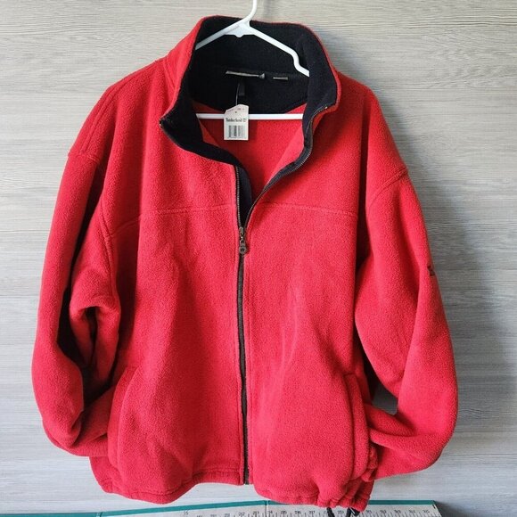 Timberland Mens Fleece Jacket Size 2X Full Zip Red Vintage 90s Y2K New w/tags - Picture 8 of 16